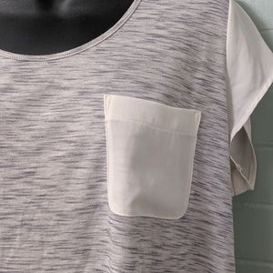 Lou and grey top size M knit front woven back